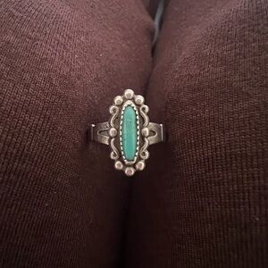 Sterling Silver Turquoise ring size five (5)